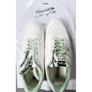 Pazzle Pixie-01 Shoes Womens Size 10 White‎ Green Platform Casual Sneakers